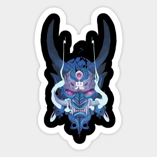 Oni mask Sticker by GTC_Design